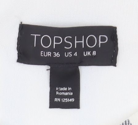 Womens UK Size 8 Topshop Straight & Pencil  Skirt