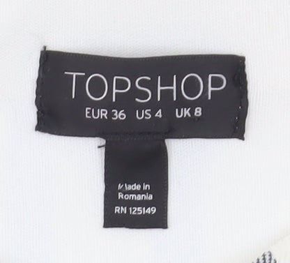 Womens UK Size 8 Topshop Straight & Pencil  Skirt