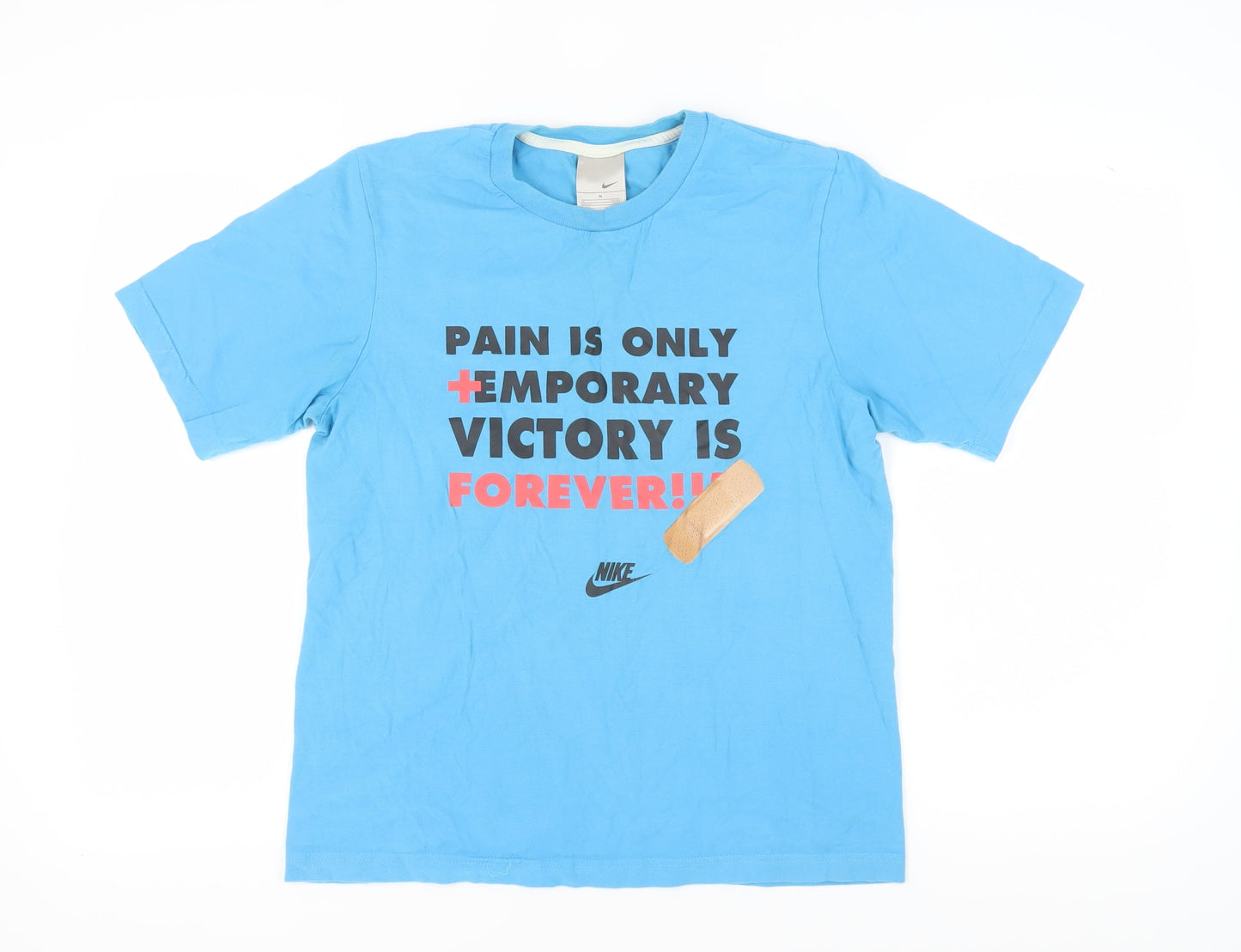 Nike Men's Blue Graphic Print T-Shirt, Size M