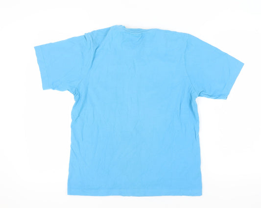 Nike Men's Blue Graphic Print T-Shirt, Size M