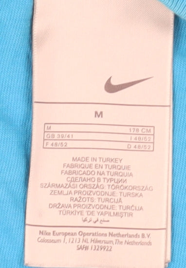 Nike Men's Blue Graphic Print T-Shirt, Size M