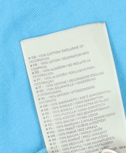 Nike Men's Blue Graphic Print T-Shirt, Size M