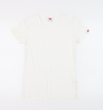 Womens UK Size 12 Lee Cooper White Basic T-Shirt
