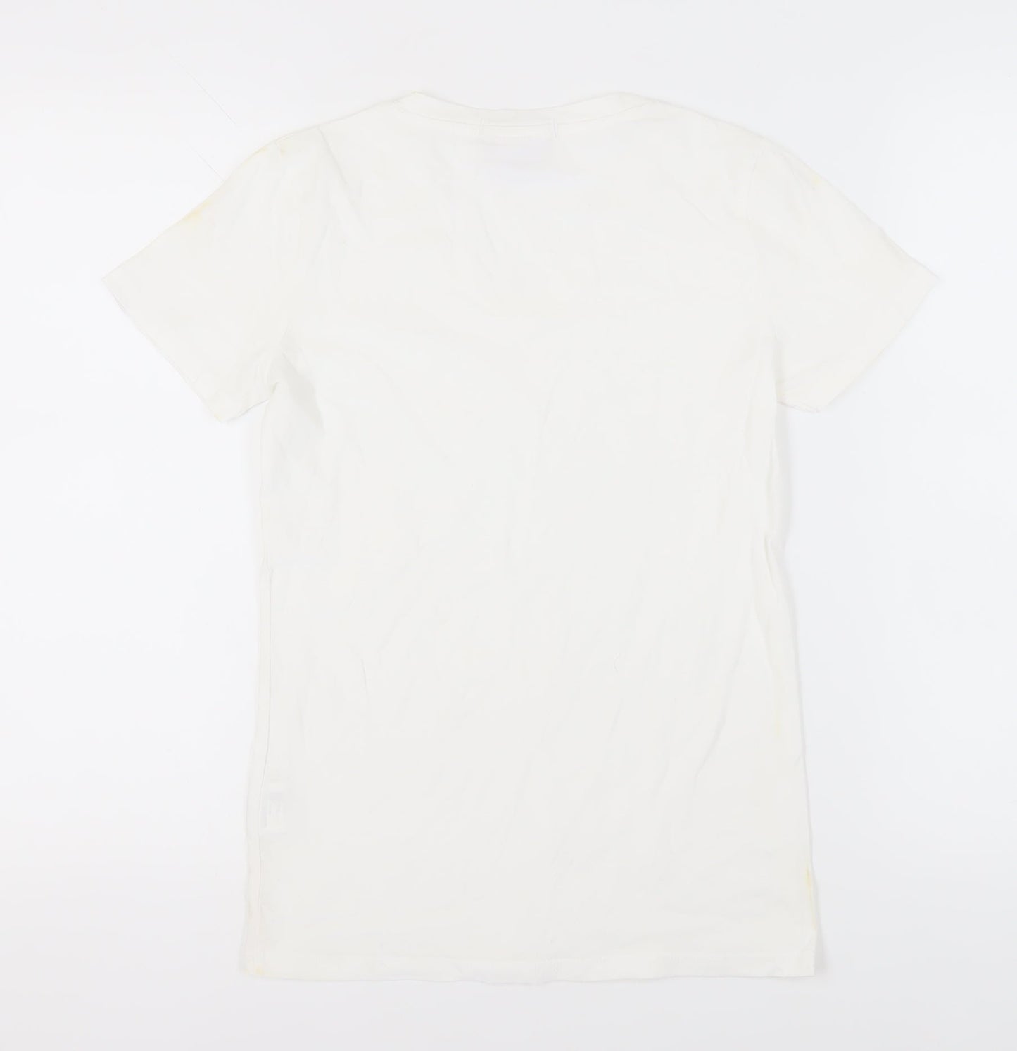 Womens UK Size 12 Lee Cooper White Basic T-Shirt