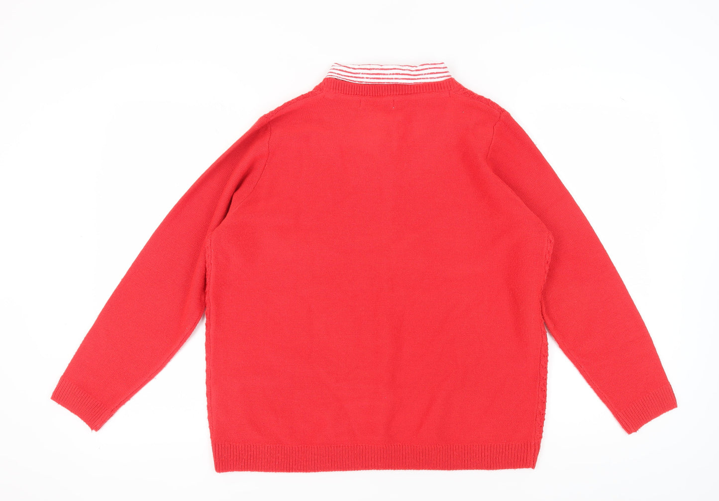 Womens UK Size L Isle Red Jumper Jumper