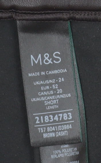 Womens UK Size 24 Marks and Spencer  Ankle Brown Leggings