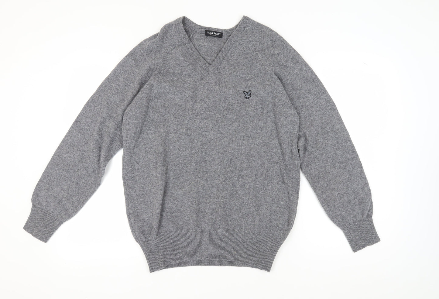 Lyle & Scott Men's Grey Wool Pullover L