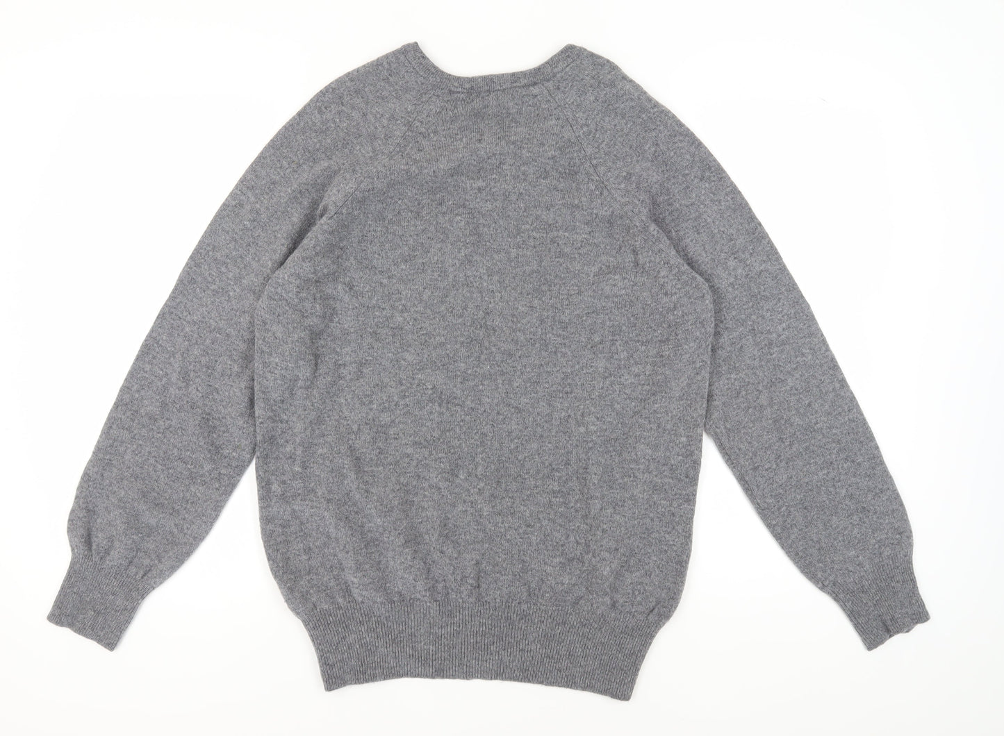 Lyle & Scott Men's Grey Wool Pullover L