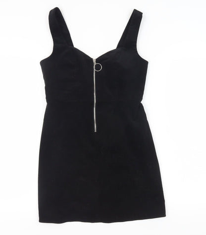 Topshop Black Pencil Dress, Size 8, Strappy Sleeveless