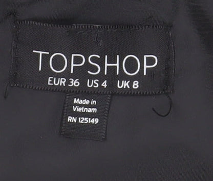 Topshop Black Pencil Dress, Size 8, Strappy Sleeveless