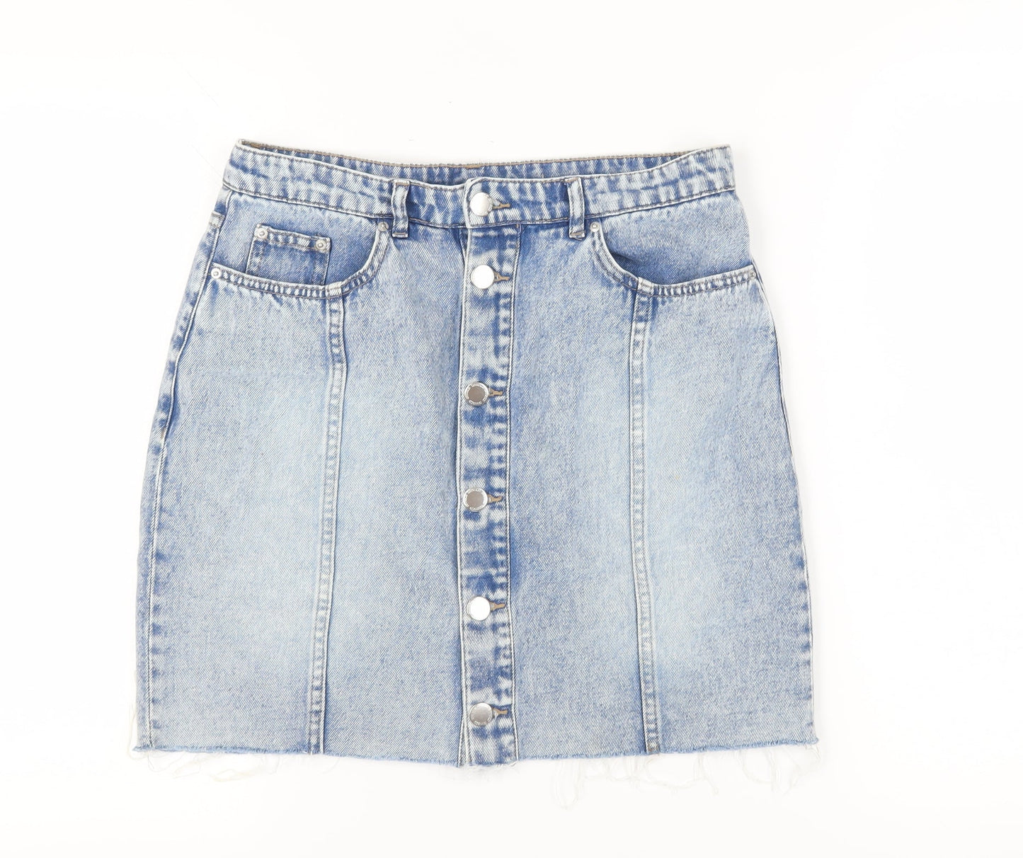 H&M Women's Blue Denim Mini Skirt Size 10