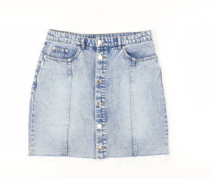 H&M Women's Blue Denim Mini Skirt Size 10