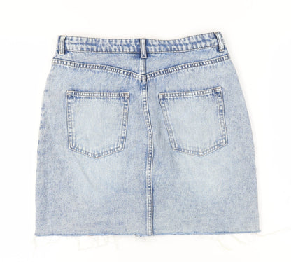 H&M Women's Blue Denim Mini Skirt Size 10