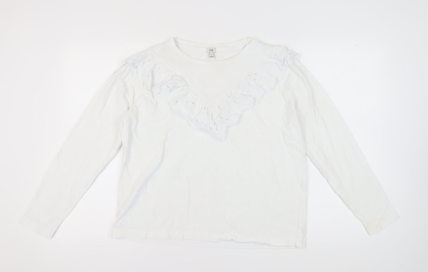 Womens UK Size 14 River Island White  T-Shirt