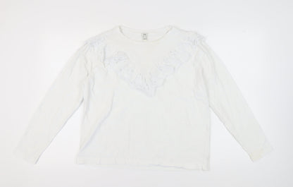 Womens UK Size 14 River Island White  T-Shirt