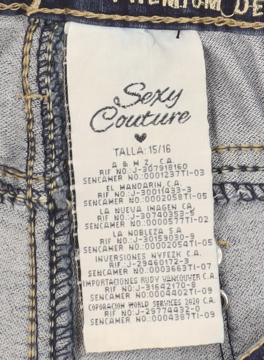 Sexy Couture Blue Girls Bermuda Denim Shorts 15-16 Years