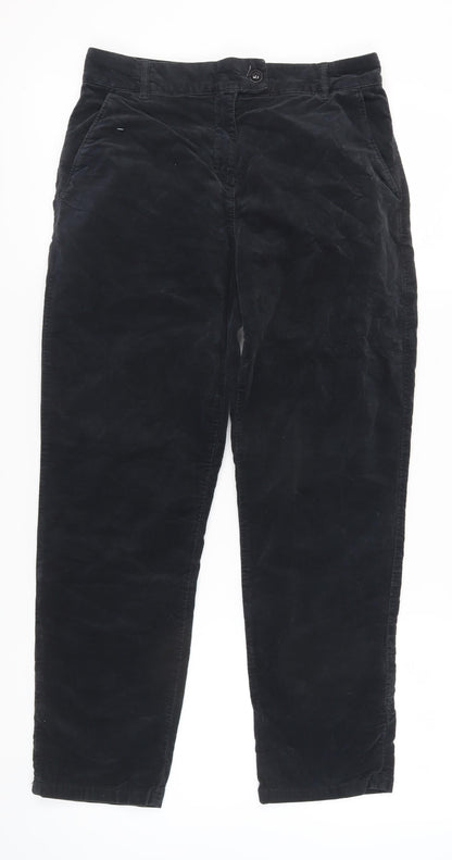 Womens UK Size 8 United Colors of Benetton Regular Fit Casual Black Trousers