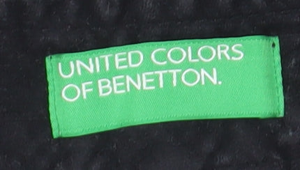 Womens UK Size 8 United Colors of Benetton Regular Fit Casual Black Trousers