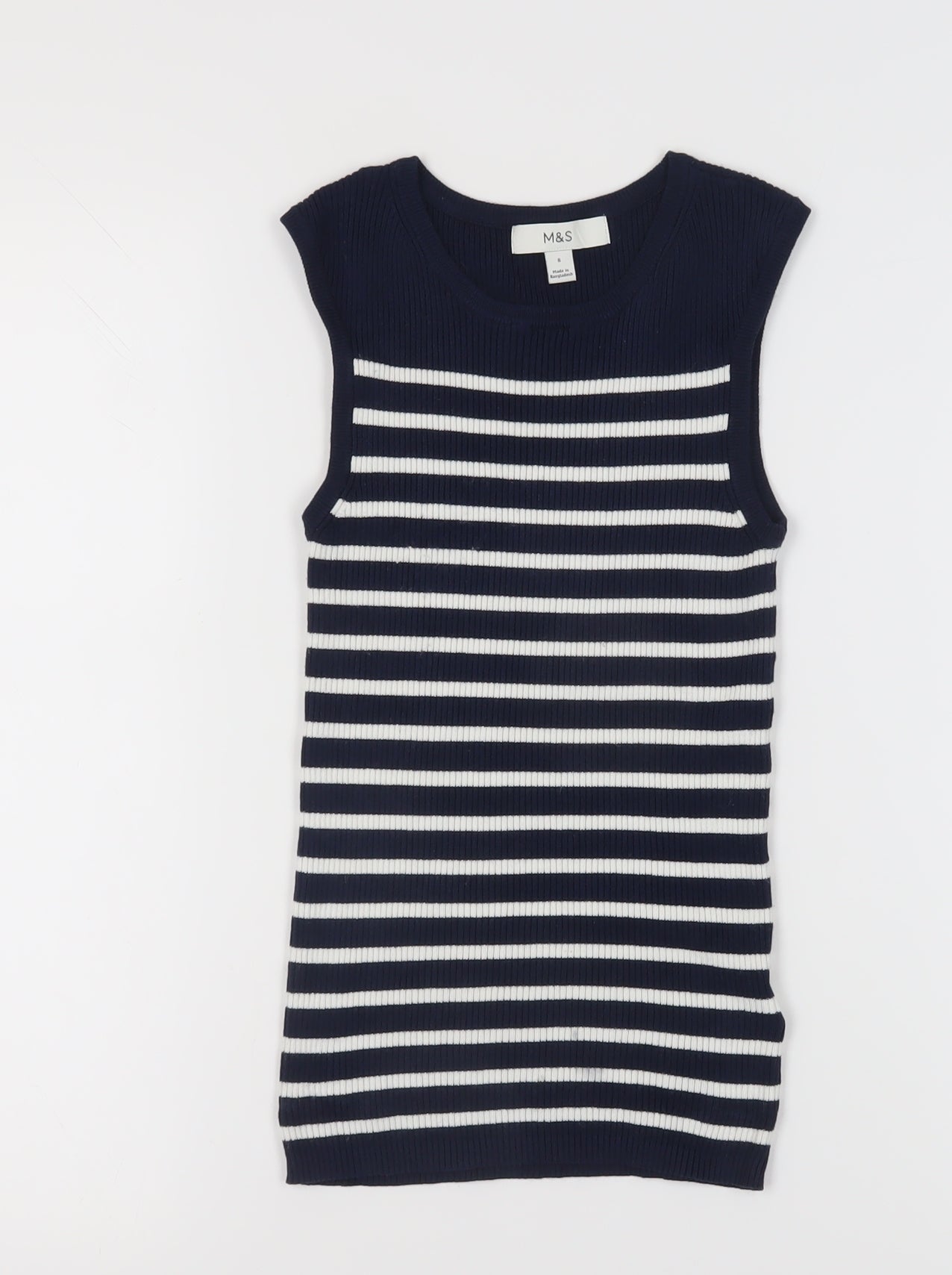 Womens UK Size 8 Marks and Spencer Blue Basic Tank