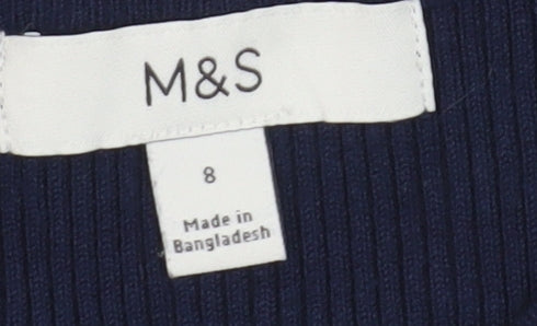 Womens UK Size 8 Marks and Spencer Blue Basic Tank