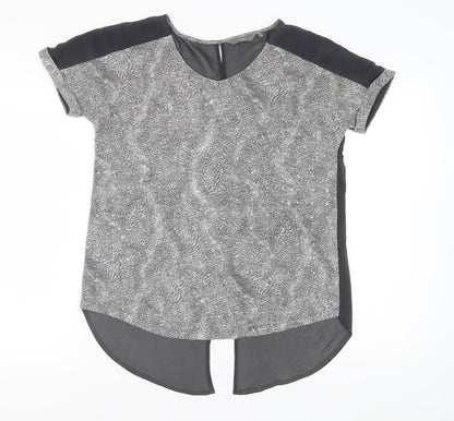 Womens UK Size 10 NEXT Grey Basic Blouse