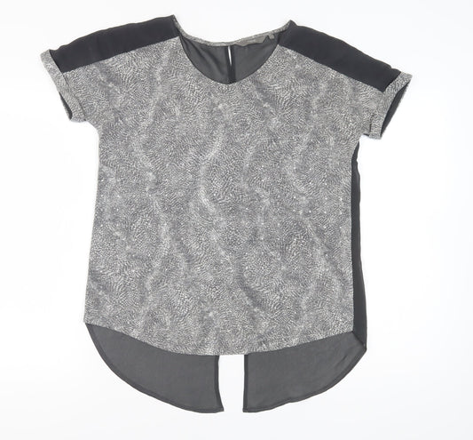 Womens UK Size 10 NEXT Grey Basic Blouse