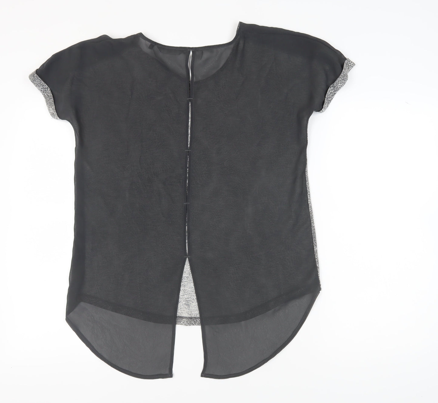 Womens UK Size 10 NEXT Grey Basic Blouse