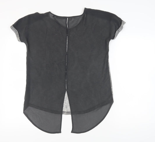 Womens UK Size 10 NEXT Grey Basic Blouse