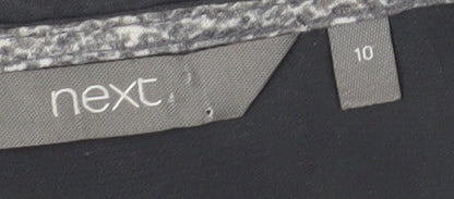 Womens UK Size 10 NEXT Grey Basic Blouse