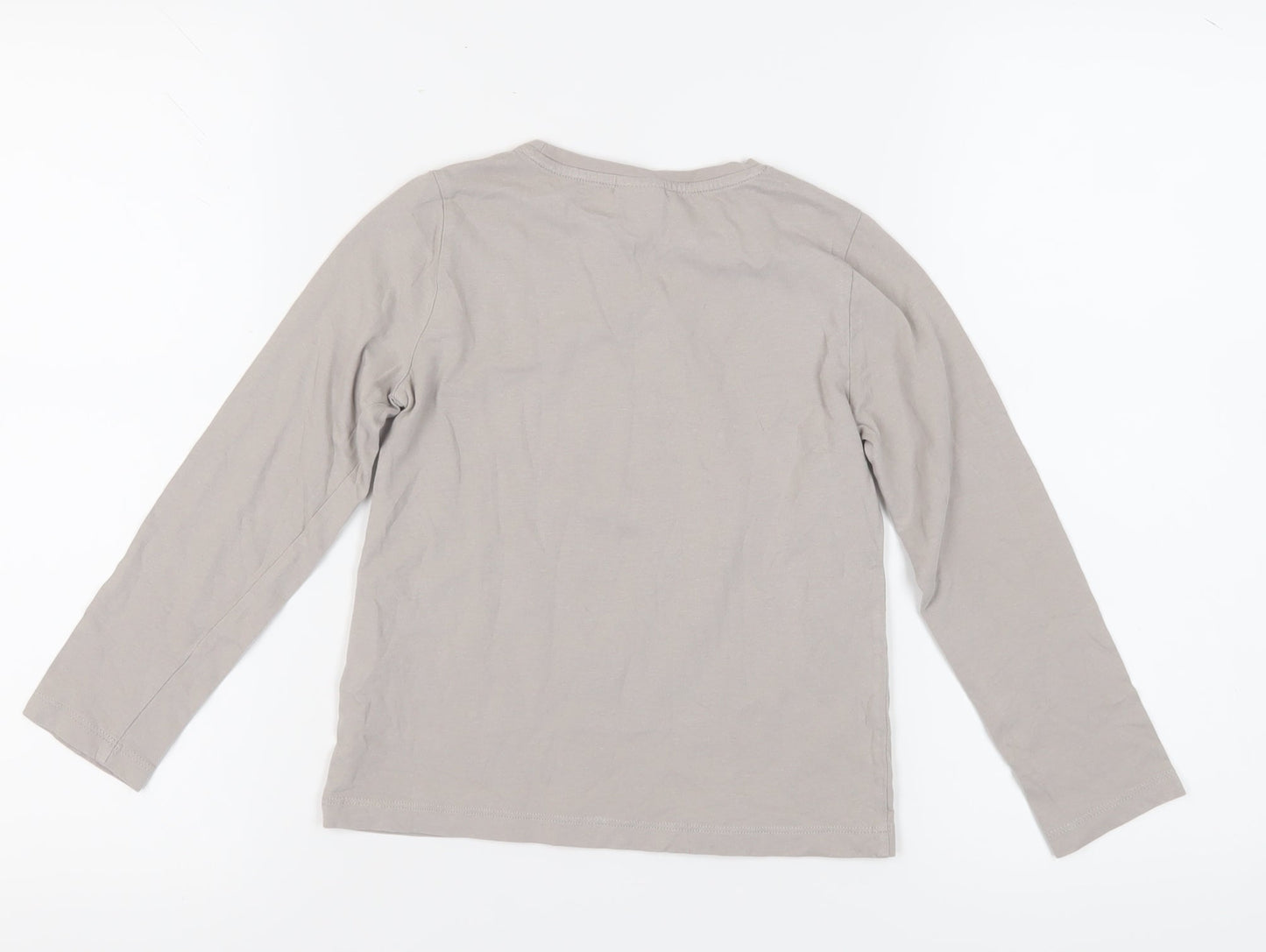 Zara Girls Grey Dalmatians Graphic Long Sleeve T-Shirt, Size 8