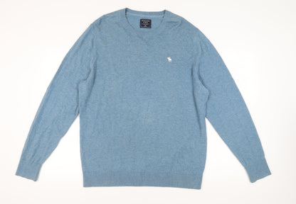 Abercrombie & Fitch Unisex Blue 2XL Pullover Jumper