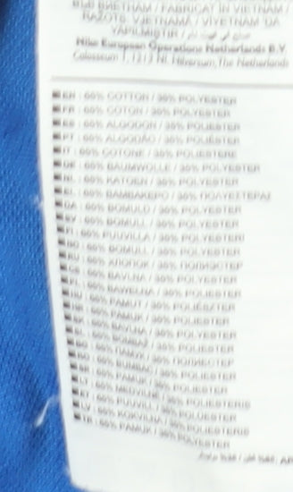 Nike Men's Blue Striped Polo Shirt - L, Golf Style