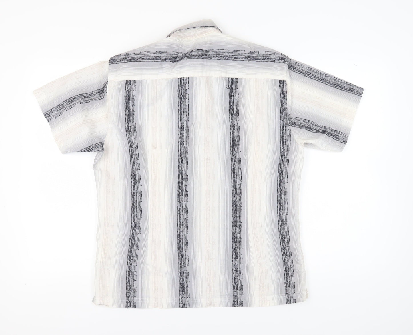 Lakeland Men's Multicoloured Striped Short Sleeve Shirt L