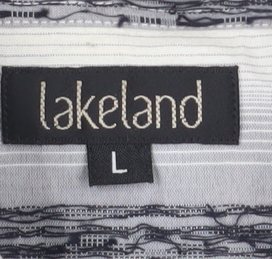 Lakeland Men's Multicoloured Striped Short Sleeve Shirt L