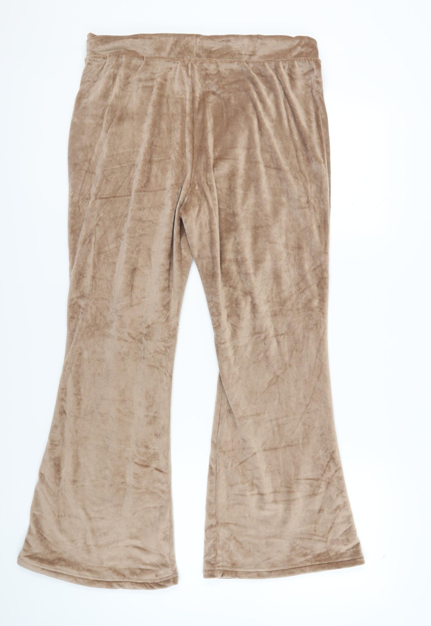 Disney Women’s Brown Flared Velour Trousers L