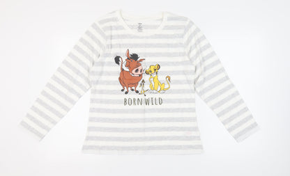 Disney Women's Lion King Nightshirt, Size 12-14, White Striped
