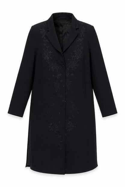 PLATINUM Women's Black Long Overcoat Size 16