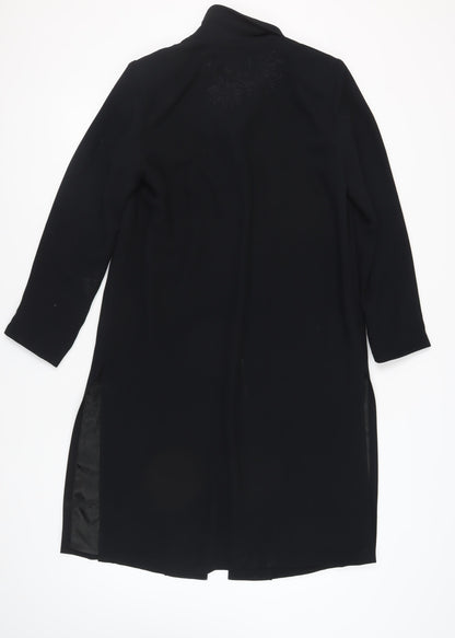 PLATINUM Women's Black Long Overcoat Size 16