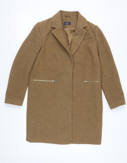 Marks and Spencer Women's Brown Mid-Length Overcoat Size 12