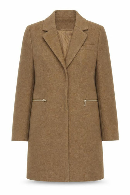 Marks & Spencer Women's Brown Mid-Length Overcoat Size 12