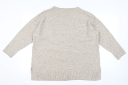 Womens UK Size XL Monsoon Beige Pullover Jumper