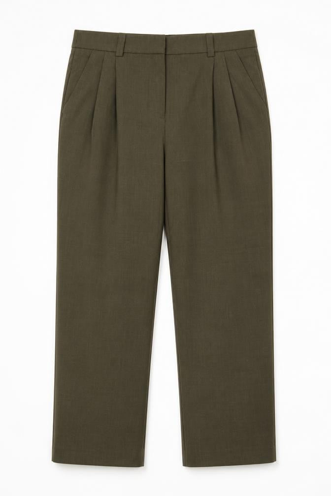 Womens UK Size 10L NEXT Regular Fit Casual Green Trousers