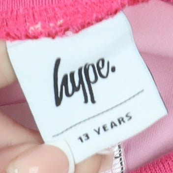 Hype Girls Pink Ankle Leggings, Size 13 Years