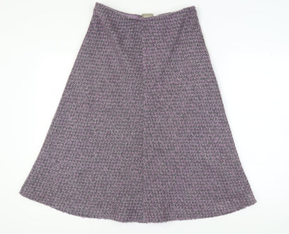 Eastex Women's Purple A-Line Midi Skirt, Size 14