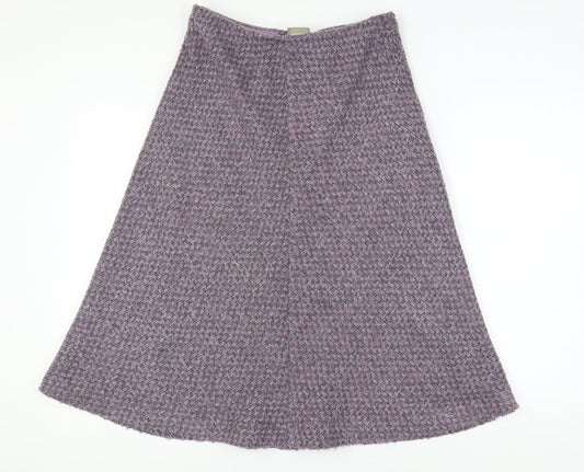 Eastex Women's Purple A-Line Midi Skirt, Size 14
