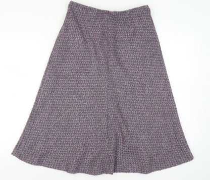Eastex Women's Purple A-Line Midi Skirt, Size 14