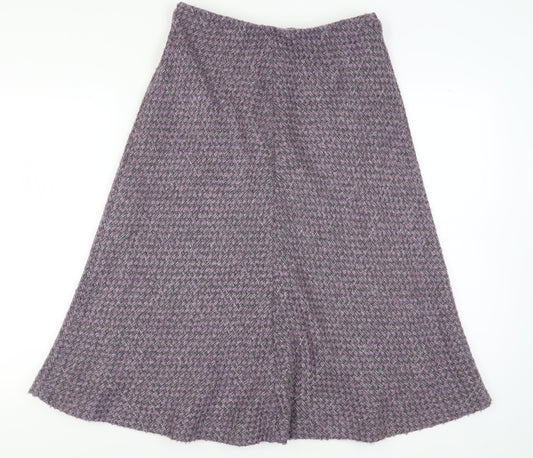 Eastex Women's Purple A-Line Midi Skirt, Size 14