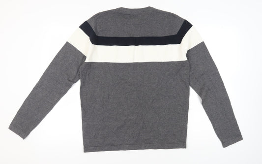 Threadbare Men's Grey L Pullover Crew Neck Jumper