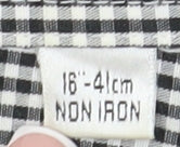 Van Heusen Men's Black Check Long Sleeve Shirt Size 16