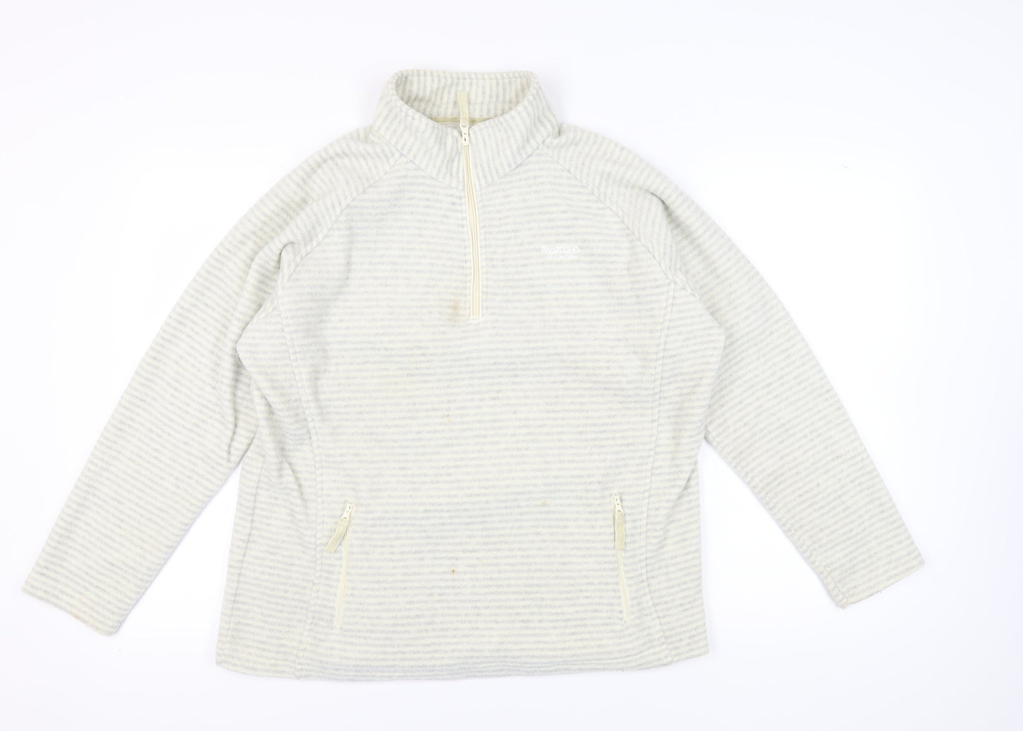 Regatta Women's Grey Striped Pullover Sweatshirt 18